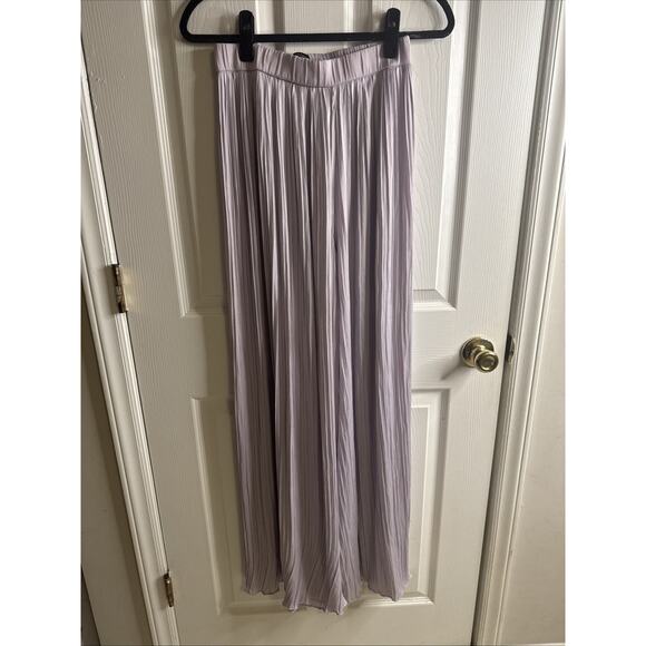 ZARA Women’s Pleated Wide Leg Pants Lavender Size XS - Picture 1 of 4